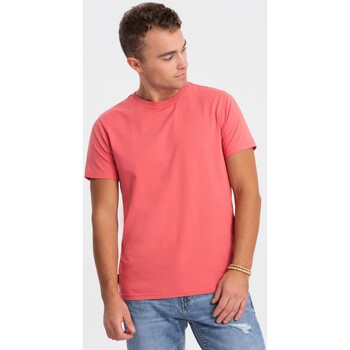 Textil Muži Trička s krátkým rukávem Ombre Pánské tričko s krátkým rukávem Douma růžová Růžová
