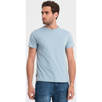 Ombre Pánské tričko s krátkým rukávem Douma modrá Modrá