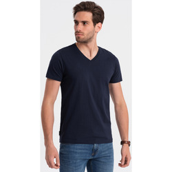 Textil Muži Trička s krátkým rukávem Ombre Pánské tričko s krátkým rukávem Heman navy Tmavě modrá