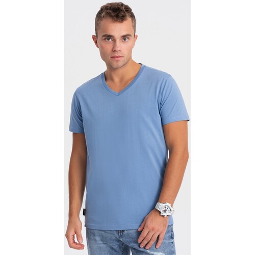 Textil Muži Trička s krátkým rukávem Ombre Pánské tričko s krátkým rukávem Heman modrá Modrá