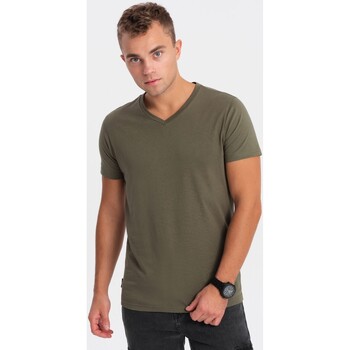 Textil Muži Trička s krátkým rukávem Ombre Pánské tričko s krátkým rukávem Heman tmavě Zelená