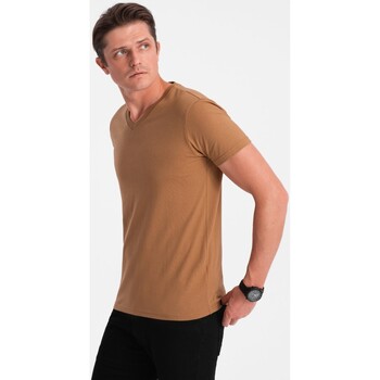 Textil Muži Trička s krátkým rukávem Ombre Pánské tričko s krátkým rukávem Heman hnědá Hnědá