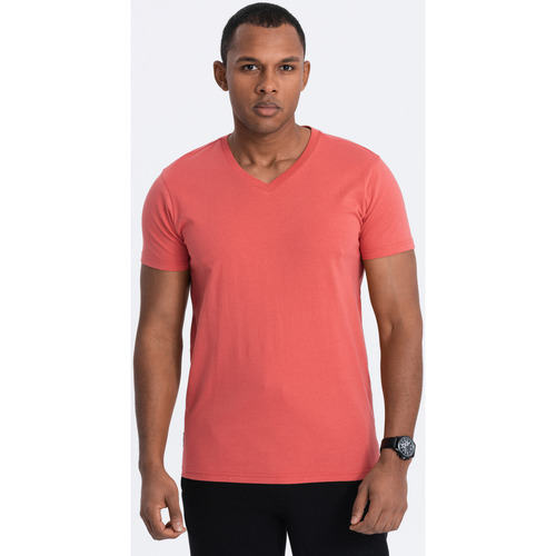 Textil Muži Trička s krátkým rukávem Ombre Pánské tričko s krátkým rukávem Heman růžová Růžová