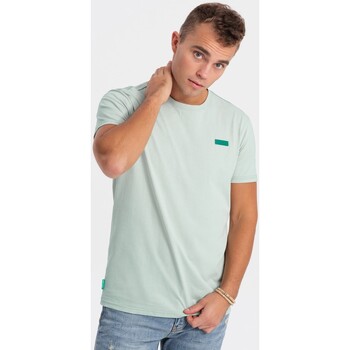 Textil Muži Trička s krátkým rukávem Ombre Pánské tričko s krátkým rukávem Cuuphreans Zelená