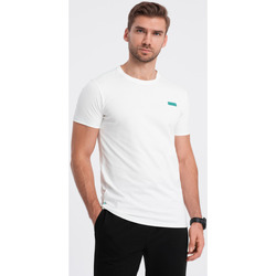 Textil Muži Trička s krátkým rukávem Ombre Pánské tričko s krátkým rukávem Cuuphreans bílá Bílá