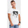 Textil Muži Trička s krátkým rukávem Ombre Pánské tričko s potiskem Eemut bílá Bílá