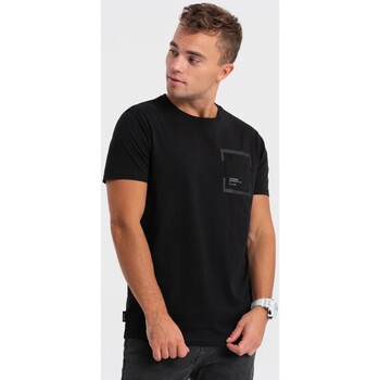 Textil Muži Trička s krátkým rukávem Ombre Pánské tričko s krátkým rukávem Themphie černá Černá