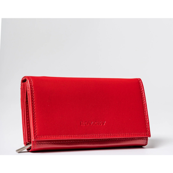 Taška Ženy Peněženky Rovicky Dámská kožená peněženka Keiko černo-žlutá Červená