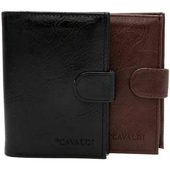 4U Cavaldi Peněženky Pánská kožená peněženka Zakgun černá - Černá