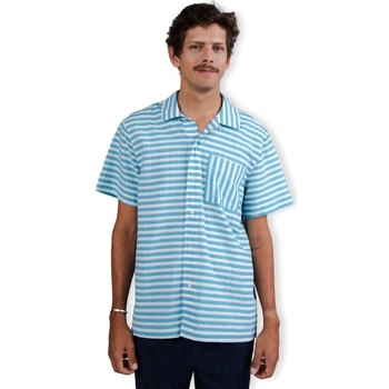 Textil Muži Košile s dlouhymi rukávy Brava Fabrics Stripes Shirt - Blue Bílá