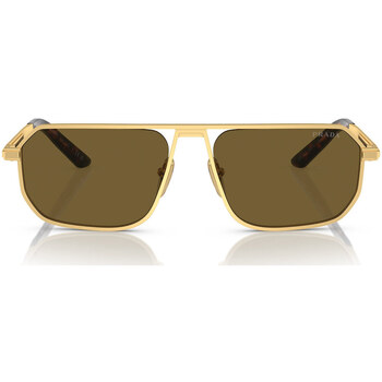 Hodinky & Bižuterie sluneční brýle Prada Occhiali da Sole  PRA53S 1BK01T Zlatá