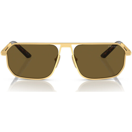 Hodinky & Bižuterie sluneční brýle Prada Occhiali da Sole  PRA53S 1BK01T Zlatá