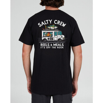 Salty Crew Reels & meals premium s/s tee Černá