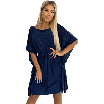 Numoco Krátké šaty Dámské volnočasové šaty Sofia granátová - Tmavě modrá