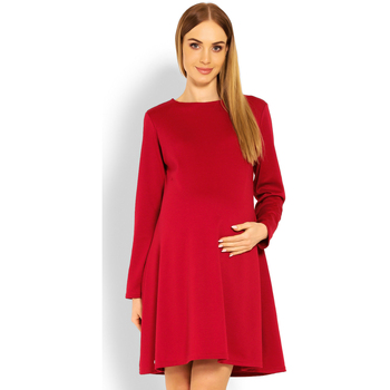 Peekaboo Krátké šaty Dámské těhotenské šaty Zhaz černo-žlutá - Červená