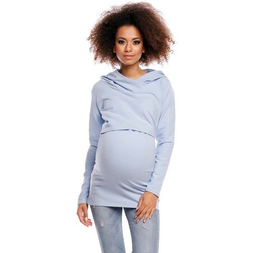 Textil Ženy Svetry Peekaboo Dámský těhotenský svetr Zrirgu světle modrá Modrá