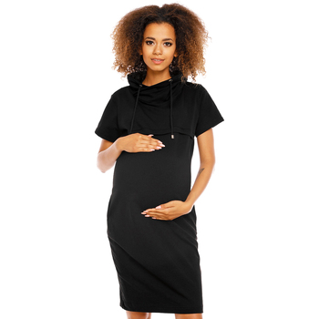 Peekaboo Krátké šaty Dámské těhotenské šaty Shnas černá - Černá