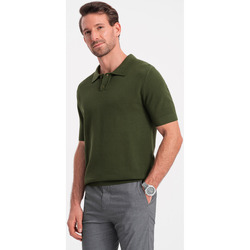 Textil Muži Trička s krátkým rukávem Ombre Pánské tričko s límečkem Ulacan olivová Zelená