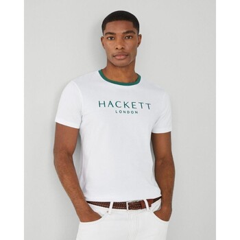 Hackett Trička s krátkým rukávem HM500797 HERITAGE - Bílá