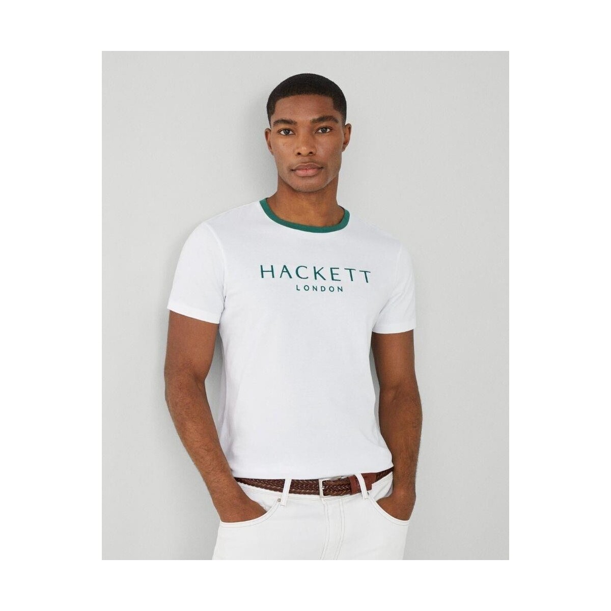 Textil Muži Trička s krátkým rukávem Hackett HM500797 HERITAGE Bílá