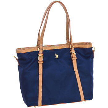 U.S Polo Assn. Velké kabelky / Nákupní tašky BEUHU0100WIP-NAVYBEIGE - Tmavě modrá