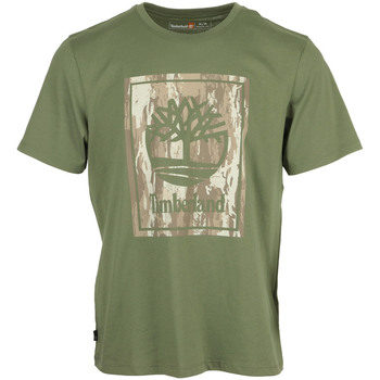 Textil Muži Trička s krátkým rukávem Timberland Camo Short Sleeve Tee Zelená