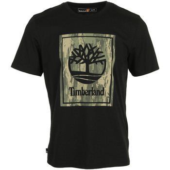 Textil Muži Trička s krátkým rukávem Timberland Camo Short Sleeve Tee Černá