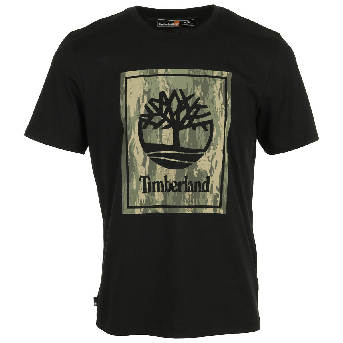 Textil Muži Trička s krátkým rukávem Timberland Camo Short Sleeve Tee Černá