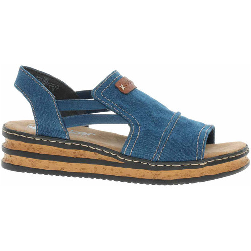 Boty Ženy Sandály Rieker Dámské sandály  62982-12 blau Modrá