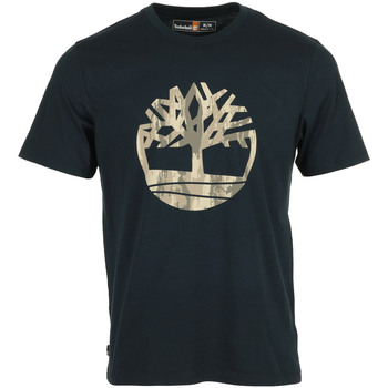 Textil Muži Trička s krátkým rukávem Timberland Camo Tree Logo Short Sleeve Modrá