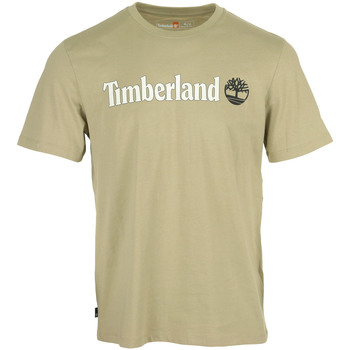 Textil Muži Trička s krátkým rukávem Timberland Linear Logo Short Sleeve Zelená