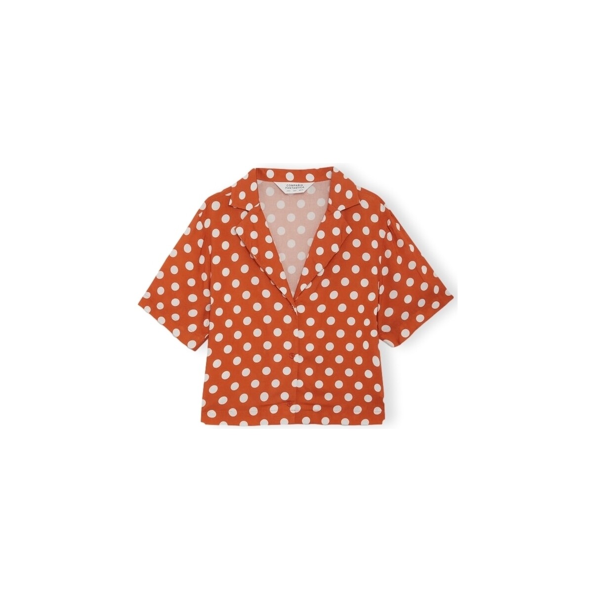 Textil Ženy Halenky / Blůzy Compania Fantastica COMPAÑIA FANTÁSTICA Shirt 12122 - Polka Dots Oranžová
