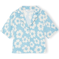 Textil Ženy Halenky / Blůzy Compania Fantastica COMPAÑIA FANTÁSTICA Shirt 12108 - Flowers Modrá