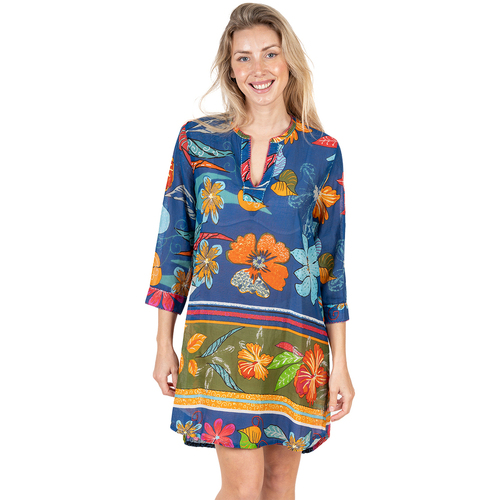 Textil Ženy Krátké šaty Isla Bonita By Sigris Kurta Modrá