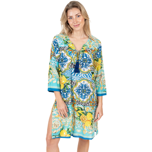 Textil Ženy Krátké šaty Isla Bonita By Sigris Kurta Modrá