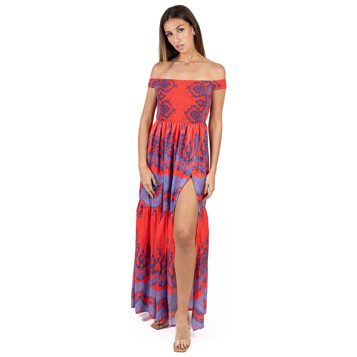 Textil Ženy Společenské šaty Isla Bonita By Sigris Dlouhé Midi Šaty Červená