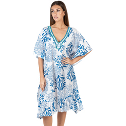 Textil Ženy Krátké šaty Isla Bonita By Sigris Kaftan Modrá