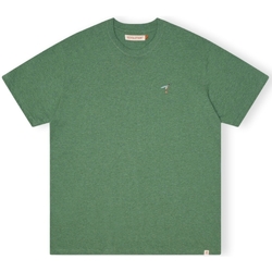 Textil Muži Trička & Pola Revolution T-Shirt Loose 1366 GIR - Dust Green Melange Zelená