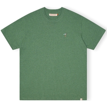 Textil Muži Trička & Pola Revolution T-Shirt Loose 1366 GIR - Dust Green Melange Zelená