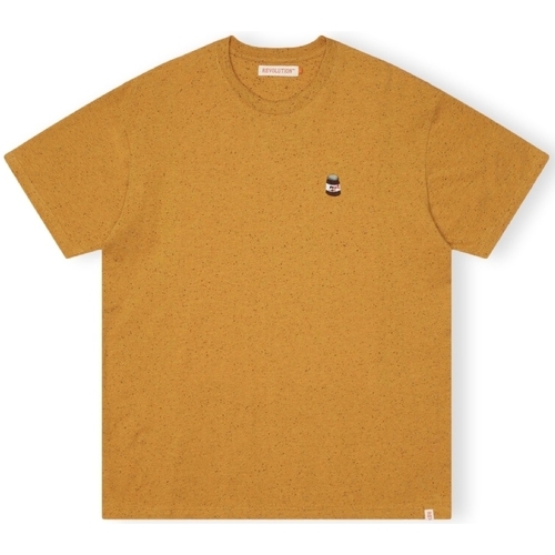 Textil Muži Trička & Pola Revolution T-Shirt Loose 1367 NUT - Yellow Žlutá