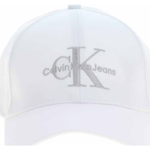 Textilní doplňky Čepice Calvin Klein Jeans dámská kšiltovka K60K610280 White-Silver Logo Bílá
