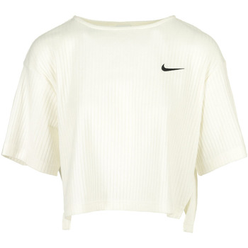 Nike Trička s krátkým rukávem Wms Nsw Rib Jersey Top - Bílá