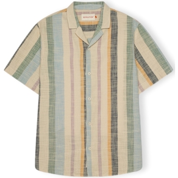 Textil Muži Košile s dlouhymi rukávy Revolution Cuban Shirt S/S 3918 - Dustgreen           