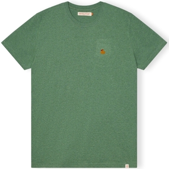 Textil Muži Trička & Pola Revolution T-Shirt Regular 1368 DUC - Dustgreen Melange Zelená