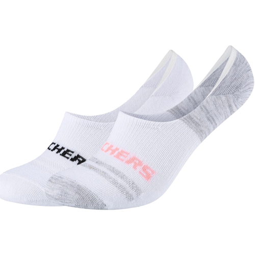 Doplňky  Ponožky Skechers 2PPK Mesh Ventilation Footies Socks Bílá