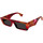 Hodinky & Bižuterie sluneční brýle Gucci Occhiali da Sole  Reace GG1625S 002 Červená