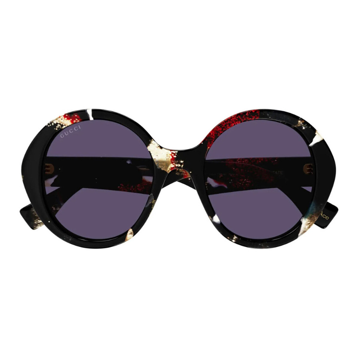Hodinky & Bižuterie sluneční brýle Gucci Occhiali da Sole  Reace GG1628S 001 Černá