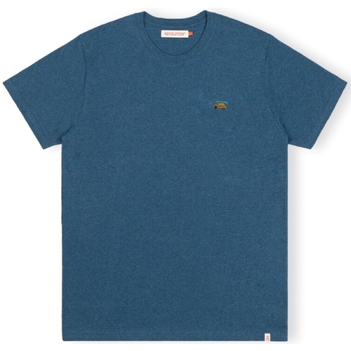 Textil Muži Trička & Pola Revolution T-Shirt Regular 1284 2CV - Dustblue Modrá