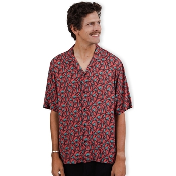 Textil Muži Košile s dlouhymi rukávy Brava Fabrics Lobster Aloha Shirt - Red Modrá
