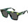 Hodinky & Bižuterie sluneční brýle Gucci Occhiali da Sole  Reace GG1623S 001 Zelená